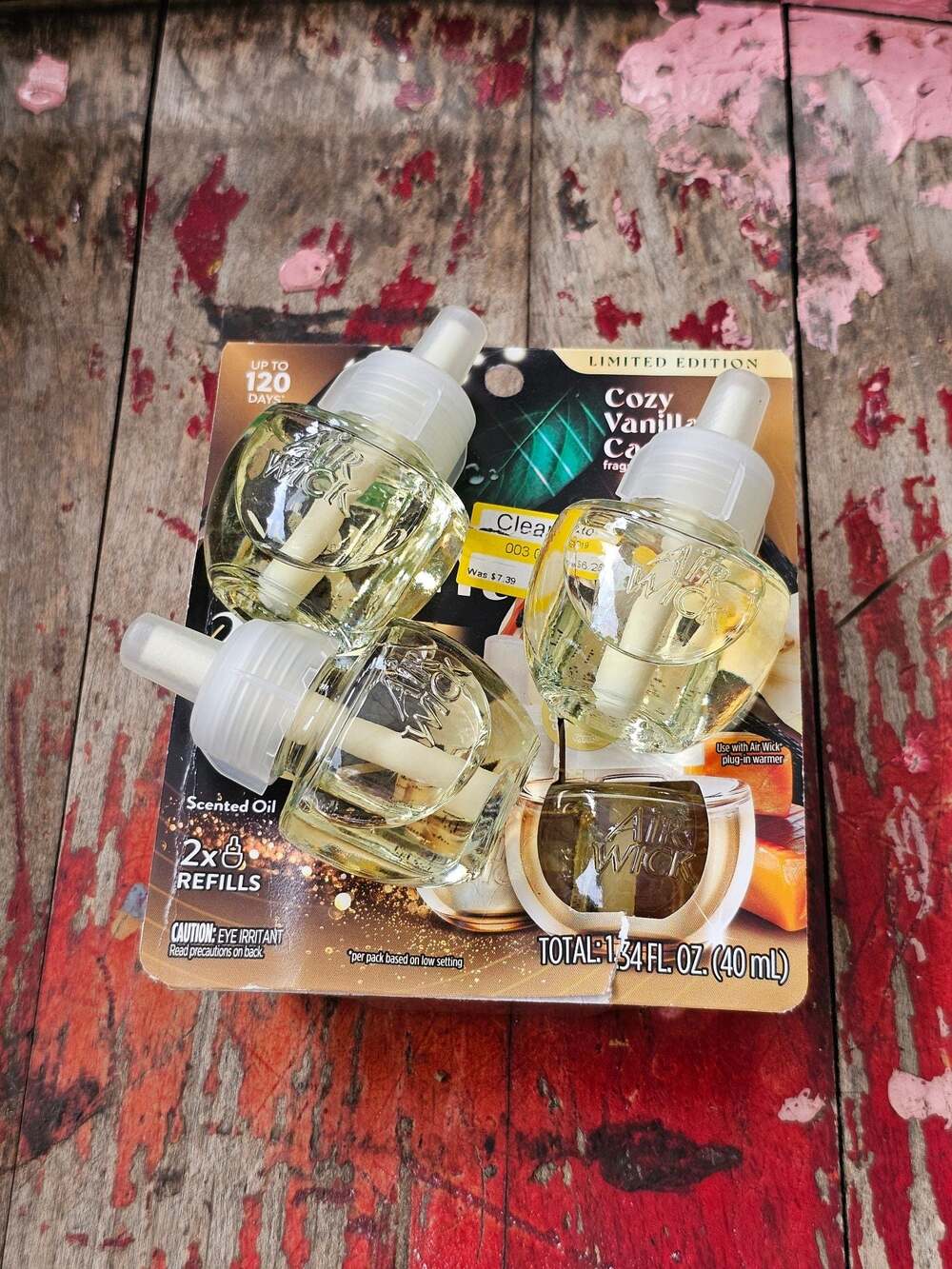 Air Wick Scented Oil Refill Cozy Vanilla Cappuccino 2 Count